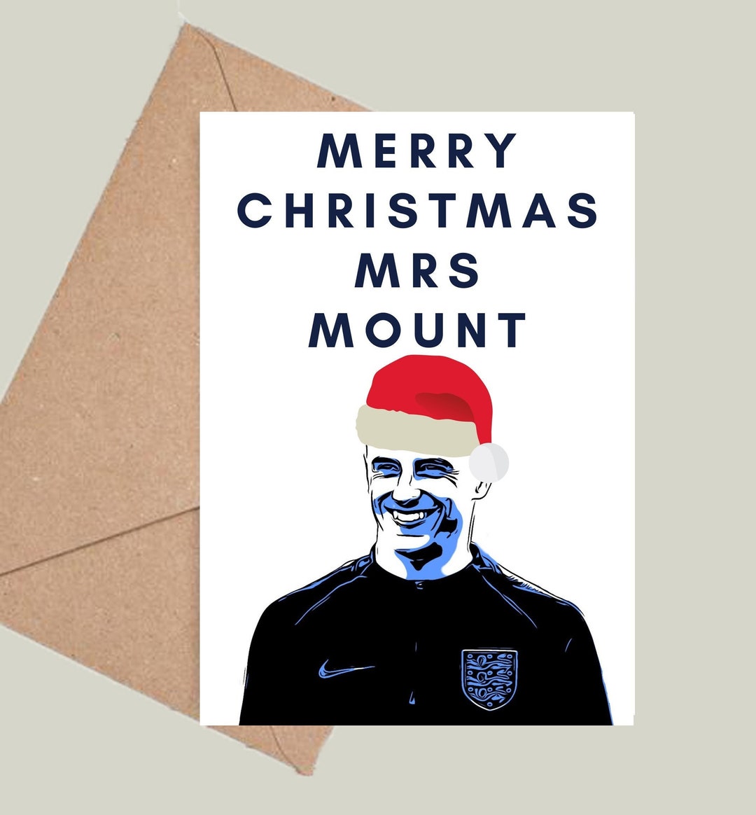 Merry Christmas Mrs Mount Christmas Card Mason Mount Etsy UK