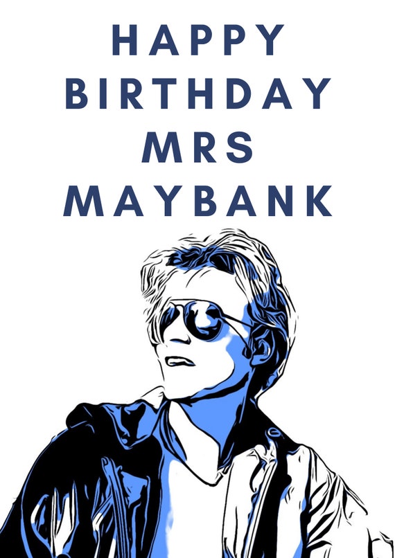 Happy Birthday Mrs JJ Maybank Birthday Card Outer Banks, Rudy