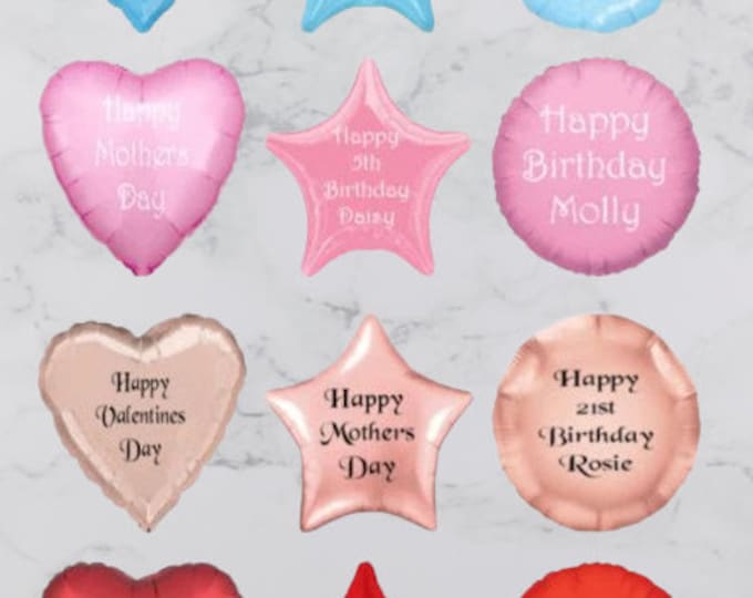 Personalised 18" Foil Balloons any wording or message party celebration