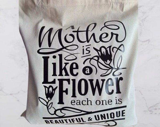 Mothers Day Personalised Cream Tote Bags