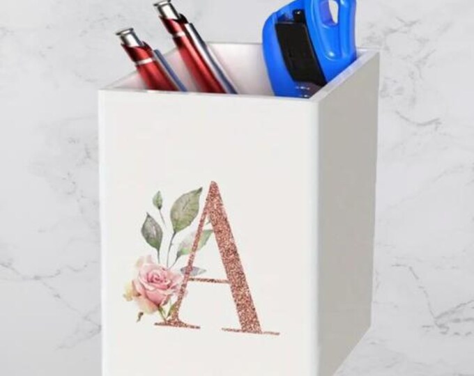 Personalised Acrylic Storage Boxes for Pens, Pencils or Make up Brushes
