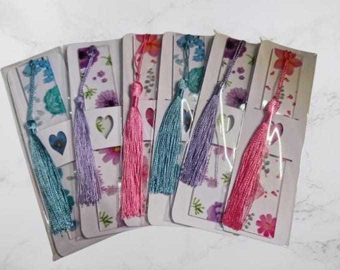 Transparent Flower Print Bookmark