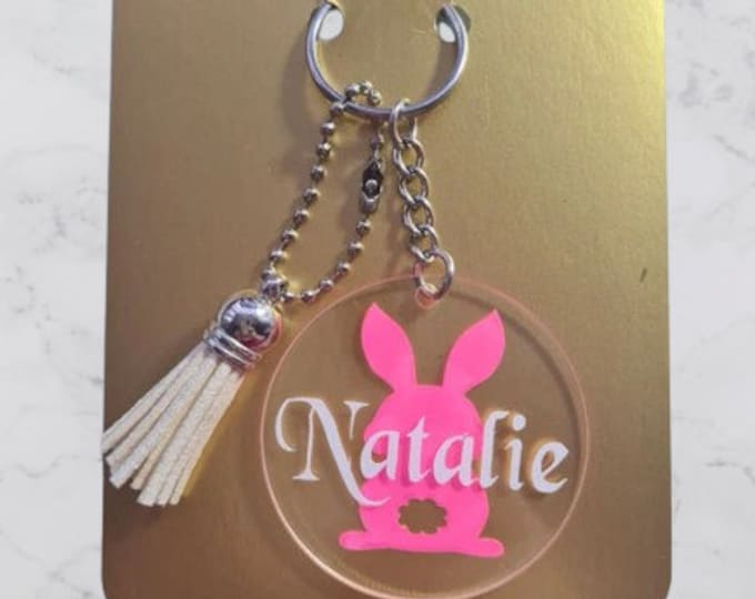 Personalised Easter Bunny Keyrings Easter Gifts