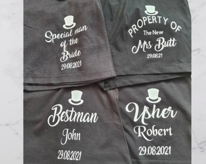 Personalised Mens boxer shorts, weddings, Groom, Best Man, Usher, Birthday etc