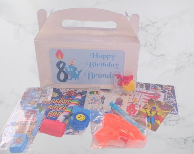 Personalised Birthday Boxes with Small Gifts Included