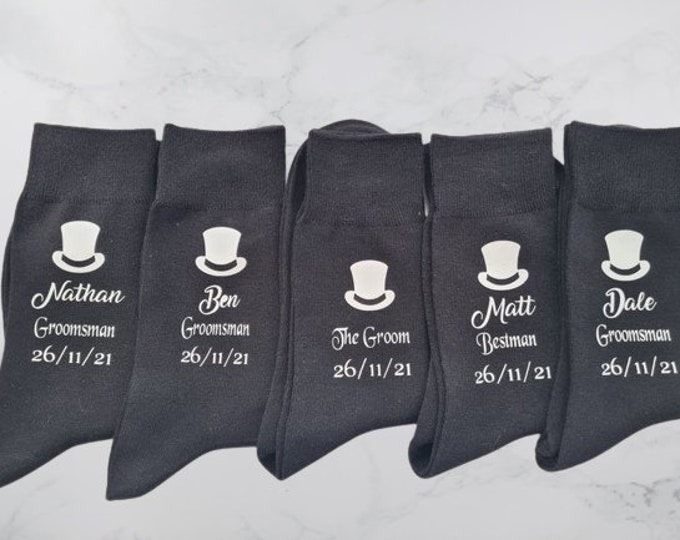 Wedding Socks, Socks For The Wedding Party, Wedding Gifts, Groom, Groomsman, Usher and Many More.