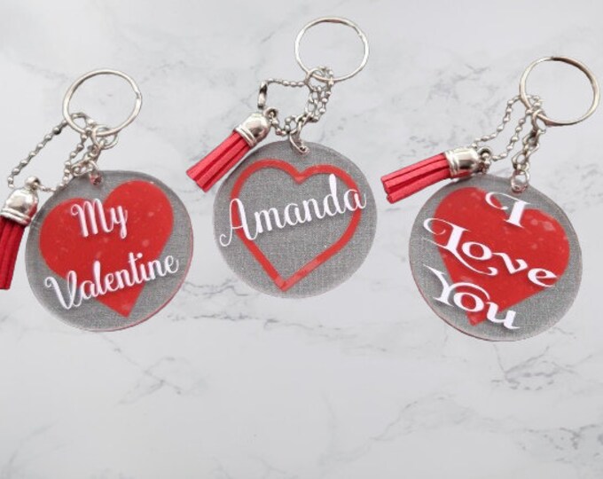 Valentine Keyrings Personalised