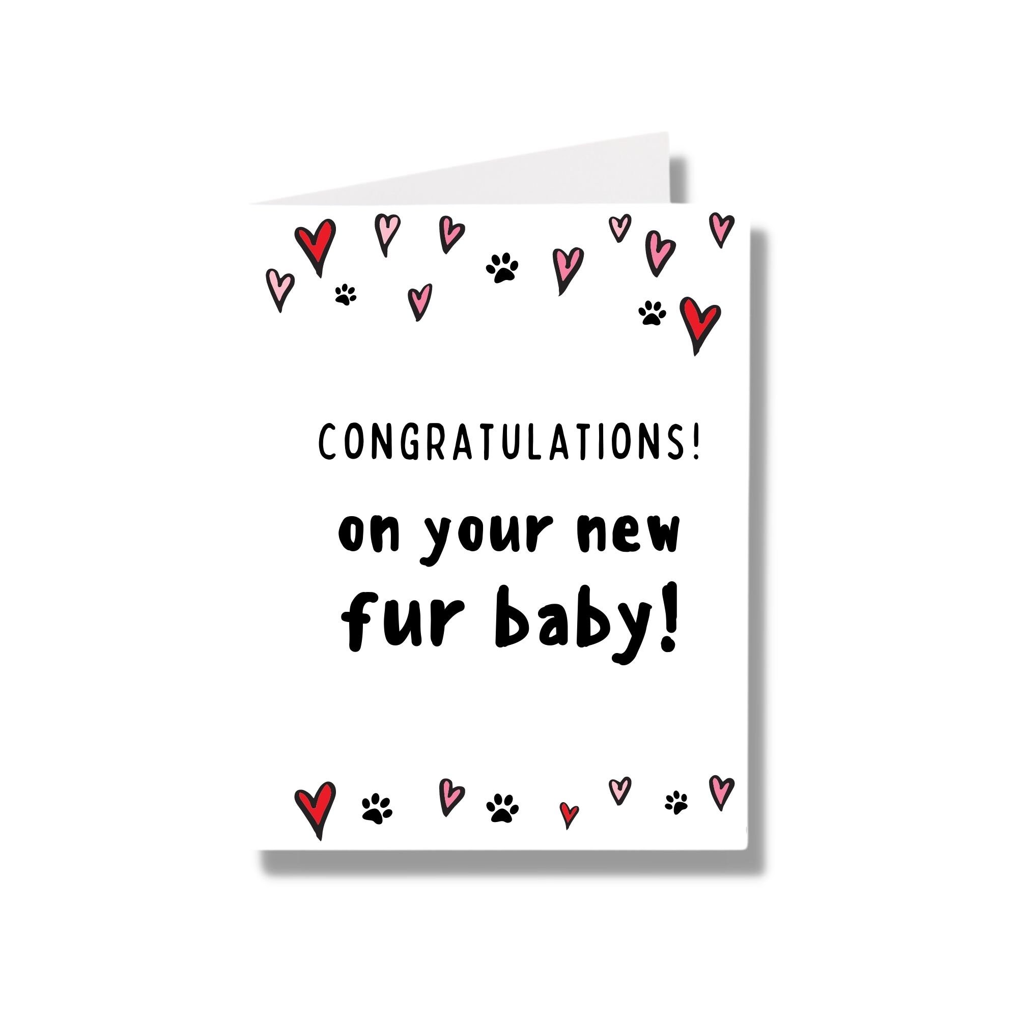 New fur baby card Congratulations on your new fur baby card Etsy