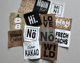 Web Label Patches - Statement Patches for Beanies - Vintage | Glitter | Natural | Leopard | Heart