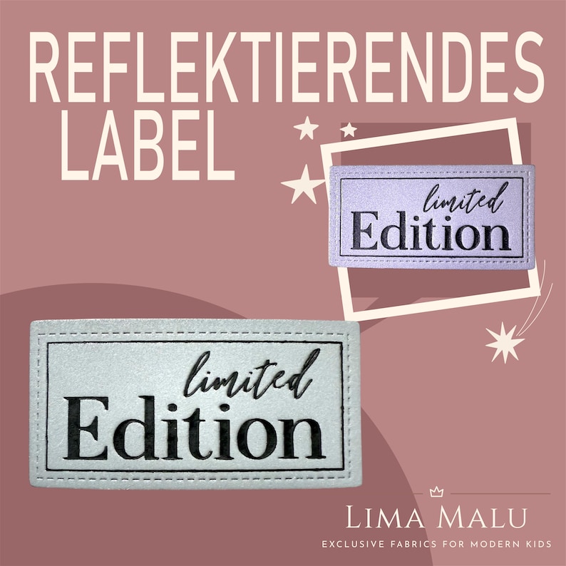 Reflective faux leather labels | Patches | Sewing: Limited Edition, Cheeky, Wild, Leo, Ciao Cocoa, Fox, Chill Out, Heart, No, Rainbow R9184 - Limited E.
