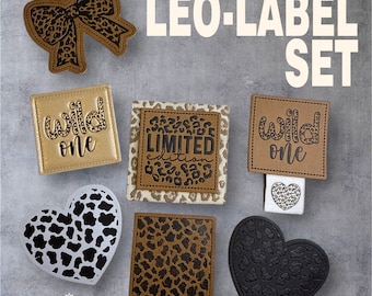 LEO LABEL PACKAGE - 10 Patches, Faux Leather Label, Woven Label, Hipster Label, Reflective I Sewing, Knitting, Crocheting