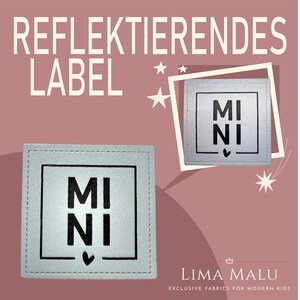 Reflective faux leather labels | Patches | Sewing: Limited Edition, Cheeky, Wild, Leo, Ciao Cocoa, Fox, Chill Out, Heart, No, Rainbow R9183 - MINI