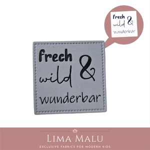 Reflective faux leather labels | Patches | Sewing: Limited Edition, Cheeky, Wild, Leo, Ciao Cocoa, Fox, Chill Out, Heart, No, Rainbow R9075 - Frech, wild