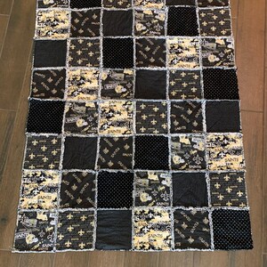 Saints rag quilt
