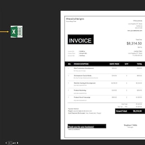 Simple Excel Editable Invoice Template | Auto Calculation in Excel ...