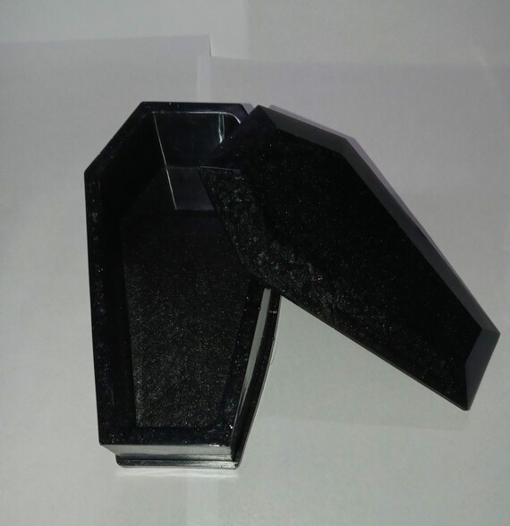Mini Black Coffin Jewelry Box Trinket Box Candy Dish Etsy