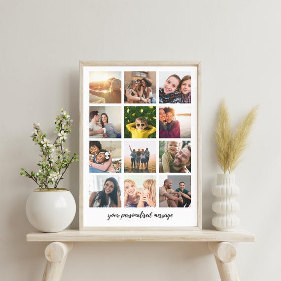 Personalised Photo Collage Frame | A3 or A4 | Custom Memory Gift