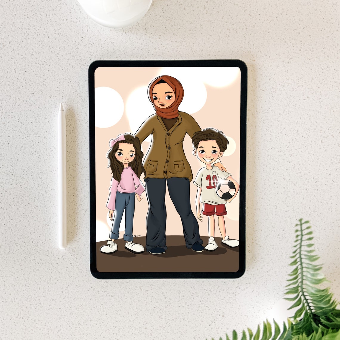 Personalized Gift Digital Portrait Gift for Her Portrait Etsy