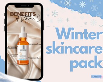 Beauty  Bundle -Skincare Instagram post -Canva templates - Social Media templates - Esthetician Instagram templates - Blue