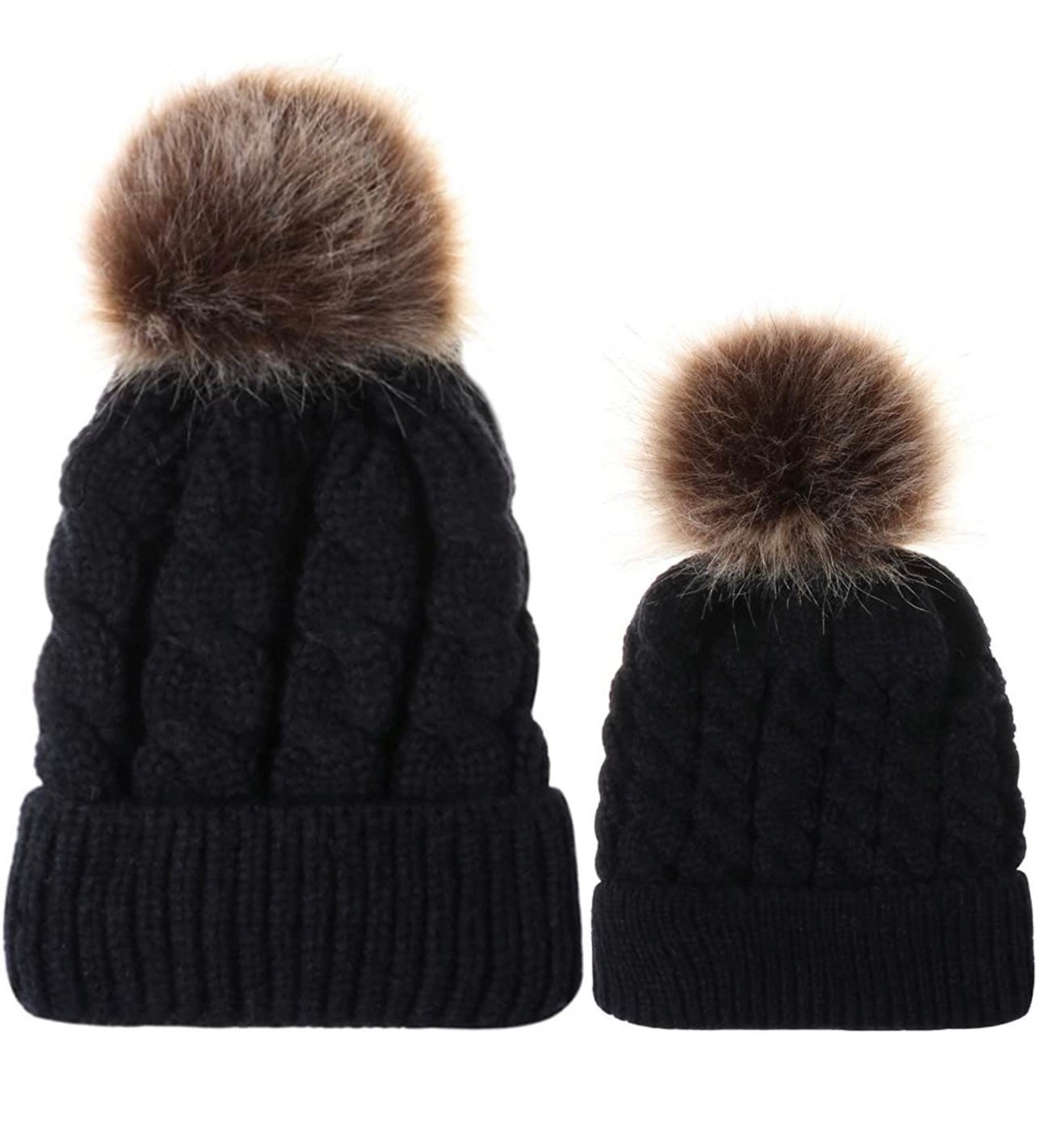 Mommy and Me Beanie Set, Women and Toddler Hats Mama Mini  display picture 1
