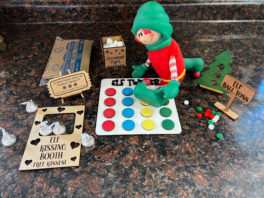 Elf Toss Elf Christmas Props Elf Ideas Elf Twister, Elf Snowball Fight, Elf ...