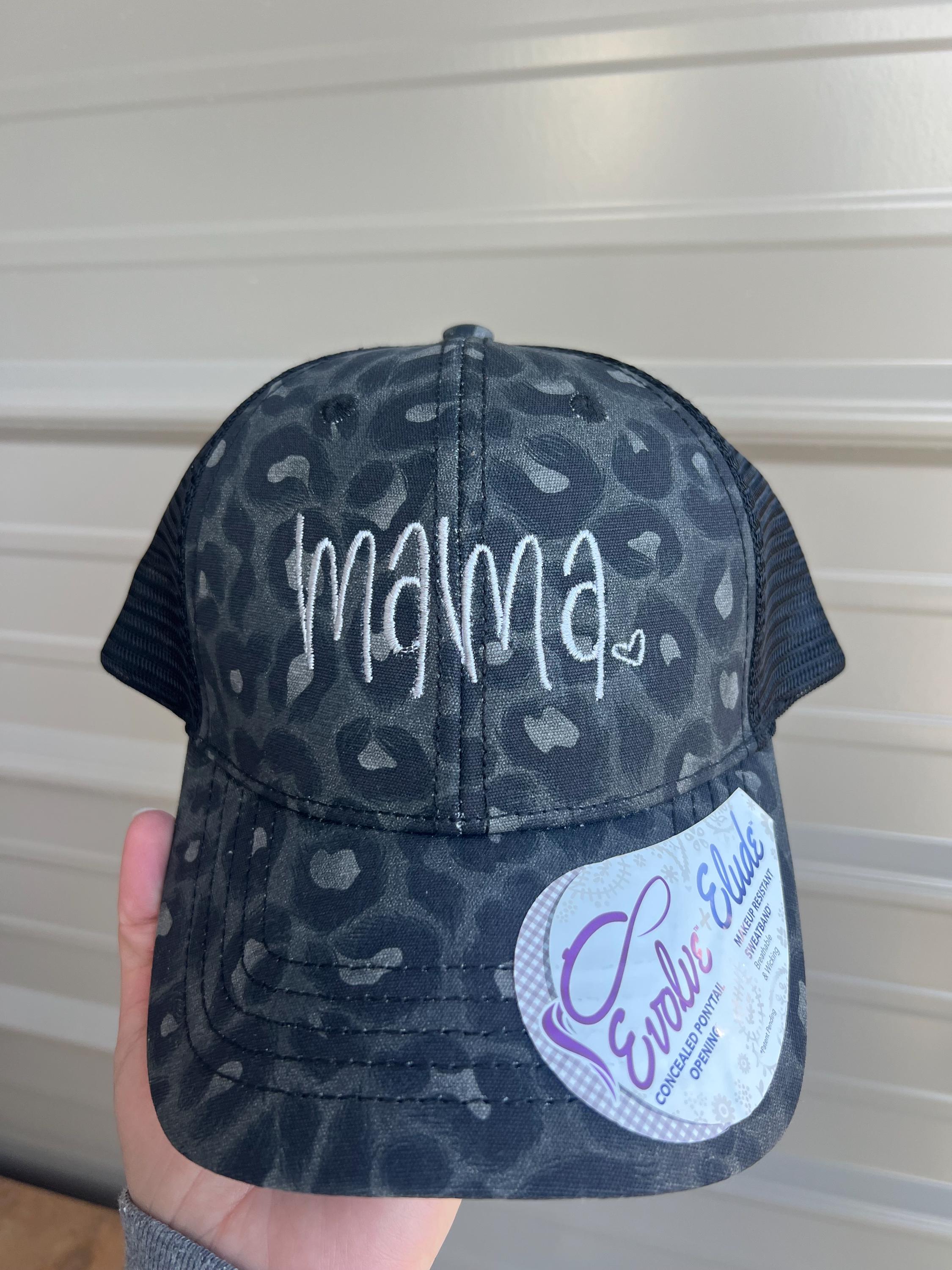 Mama Leopard Print Embroidered Trucker Hat - Etsy display picture 2