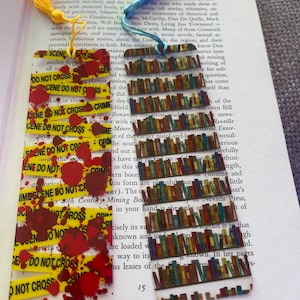 Laser Cut Book Mark, Books, Reading, True Crime Bookmark, Flexcut Acrylic