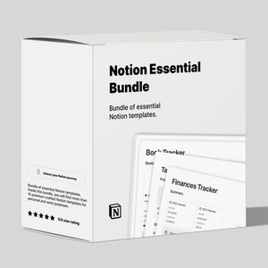 Notion Essential Bundle | Notion Template,  Notion Dashboard, Notion Planner, All in One Notion Templates