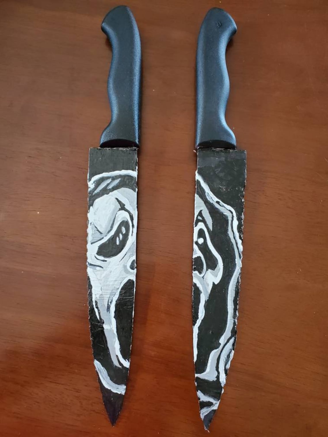 Hand Painted Horror Knives Etsy