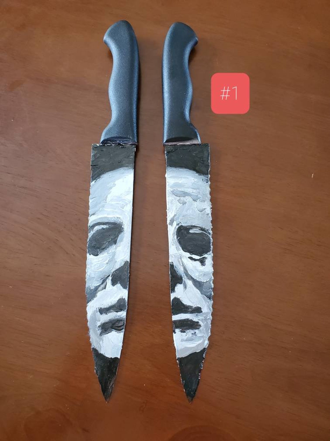 Hand Painted Horror Knives Etsy