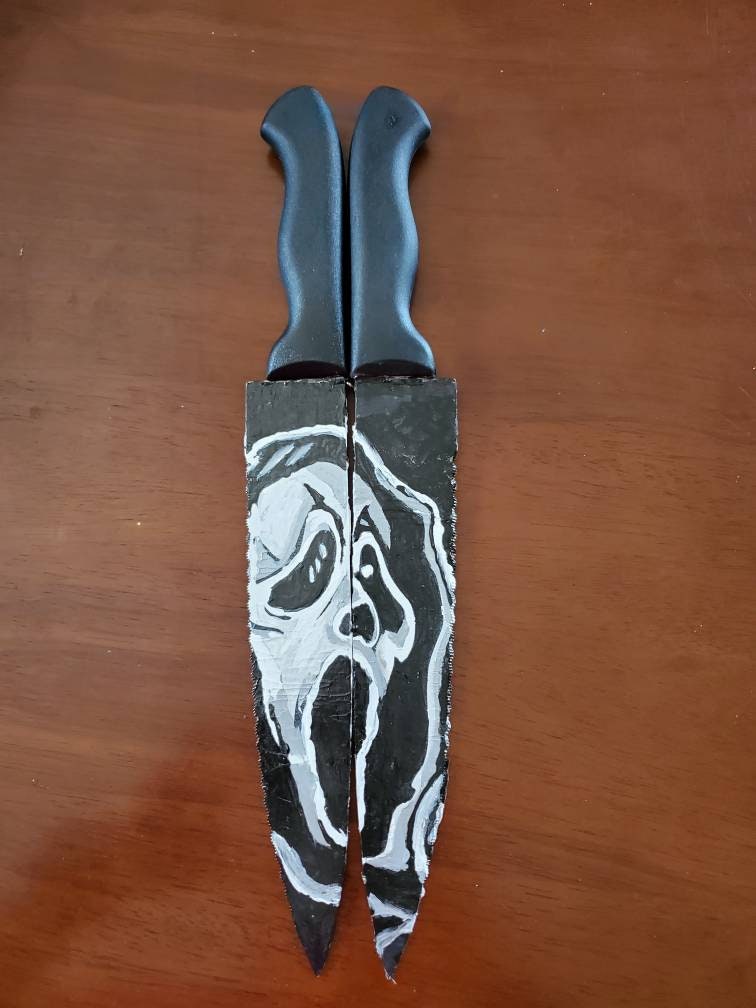 Hand Painted Horror Knives Etsy