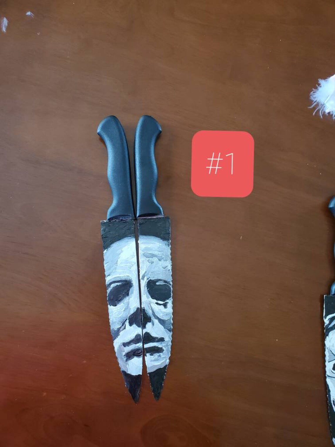 Hand Painted Horror Knives Etsy