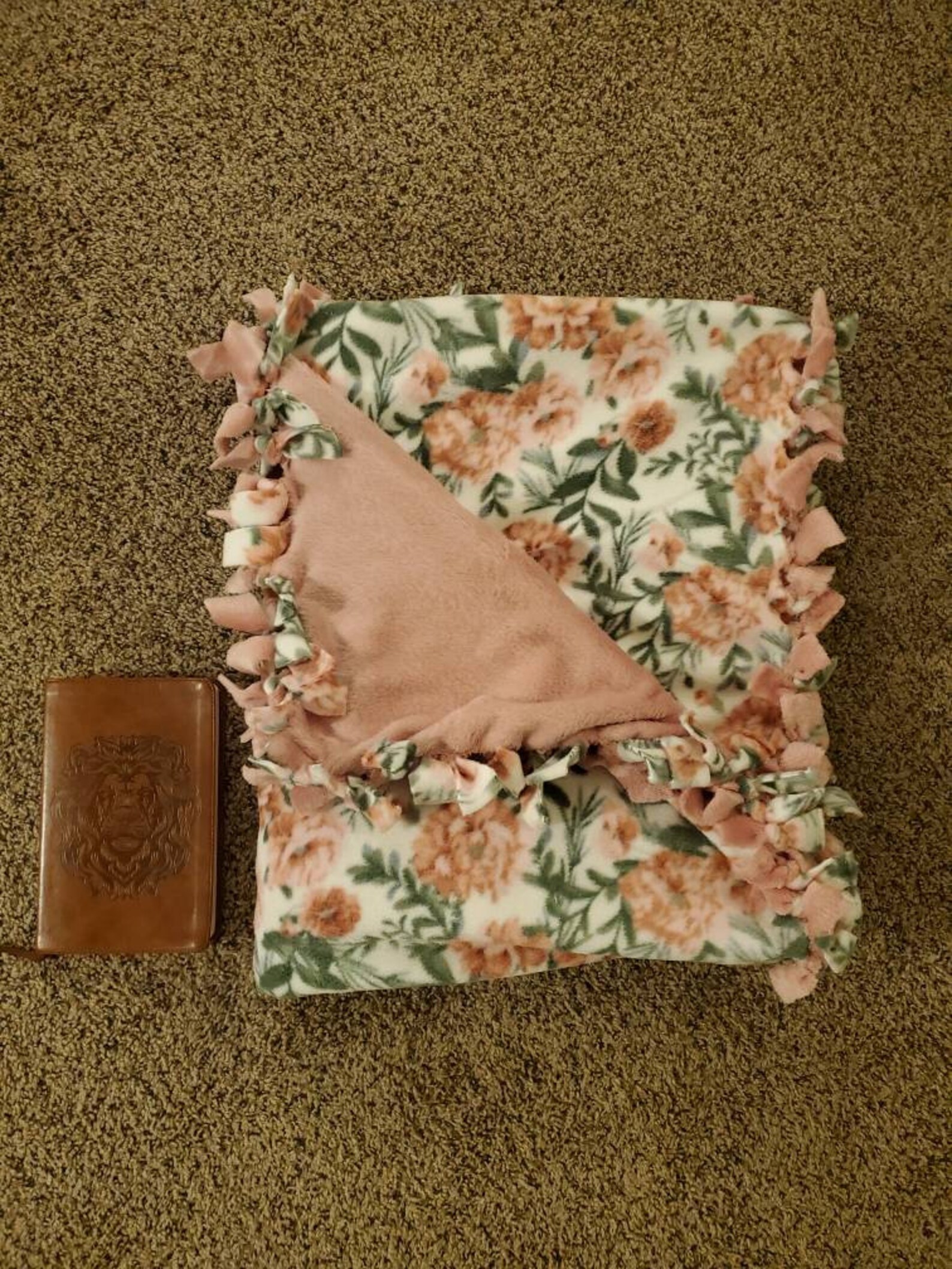 Floral Fleece Tie Blanket Large 2 Yards Floral Blanket Etsy