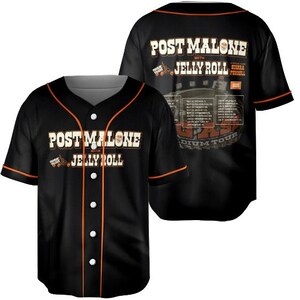 Camiseta de béisbol de la gira de Posty, camiseta de la gira Big Ass Stadium, gira de Posty 2025, gira Jelly Roll