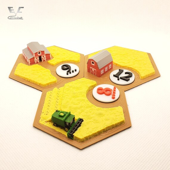 3D Catan Field Tile to Produce Grain - Etsy