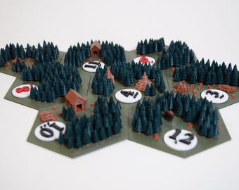 3D Catan Forest Tile To Produce Lumber