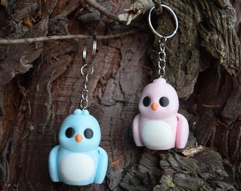 3D Printed Fidget Keychain - Love Birds