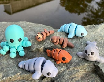 3D Printed Fidget Toys - Sea Life
