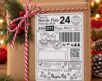 10 Christmas tags | Personalised gift tag | Set of 10 labels | Christmas Gift | Custom label | Santa post | Nice List | wrapping | North