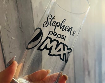 Personalised  glass | Pepsi Max | Teachers gift | personalised Gift | Drinking Glass | Glass | Pepsi max lover | Tumbler | Pop Fizzy Drink