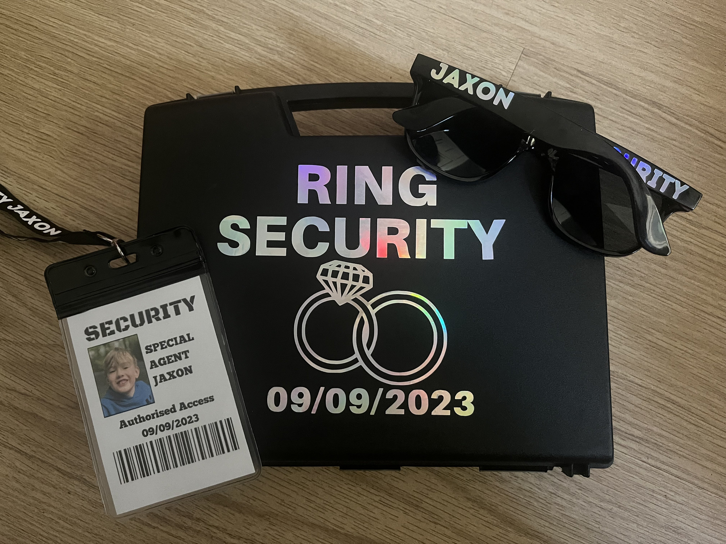 Wedding ring security set| Page Boy | Ring Security | Ring Bearer | Ring security | Wedding Secuirty | Ring Storage | Ring box |