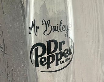 Personalised  glass | Dr Pepper | Teachers gift | personalised Gift | Drinking Glass | Glass | Dr Pepper lover | Tumbler | Pop Fizzy Drink