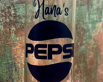 Personalised glass | Pepsi | Teachers gift | Gift | Drinking | Pepsi lover | Tumbler | Pop |Fizzy Drink | Christmas | Birthday | Custom