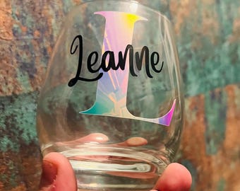 Name glass| Tumber| Personalised glass | Custom Gift | Birthday Gift | Anniversary | Mother’s Day | multi coloured glass