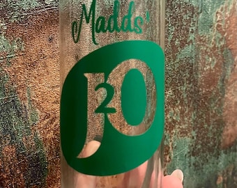 Personalised glass | J20|  Teachers gift | Drinking Glass | Glass | Juice lover | Tumbler | Christmas | Birthday | Orange | Soft drink |