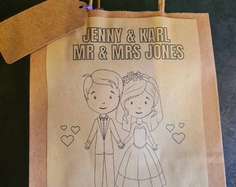 Personalised children favour bag for a wedding | favour bags | Children activity pack | activity bags | personalised bag | child favours