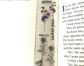 Bookmark | Birth Month Flower | Personalised Gift | Teacher | Flower Bookmark | Birthday | Journal | Reading | Book Accessory | Christmas