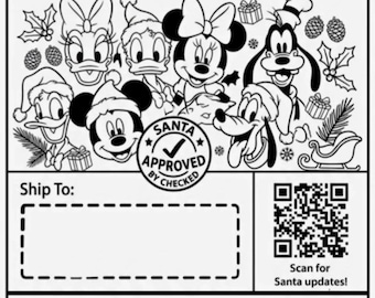 10 Christmas tags | Personalised gift tag | Set of 10 labels | Christmas Gift | Custom tag | Santa post | Nice List | Mickey | Nightmare