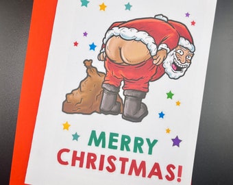 Funny Christmas card | Christmas card | Funny Card | Christmas | Sarcastic card | personalised card | Dirty Santa | Adult humour | Santa