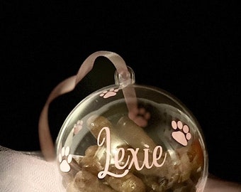 Personalised dog bauble | Dog Bauble | Custom Dog Bauble | Fillable pet bauble | Dog Gift | Dog Christmas | Christmas gift | Pet Christmas |